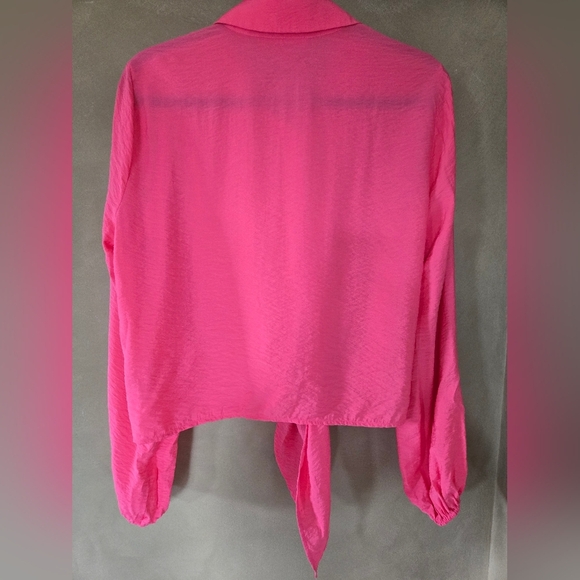 Michael Kors | Vibrant Pink Button-Down Shirt, Size L - Picture 4 of 8